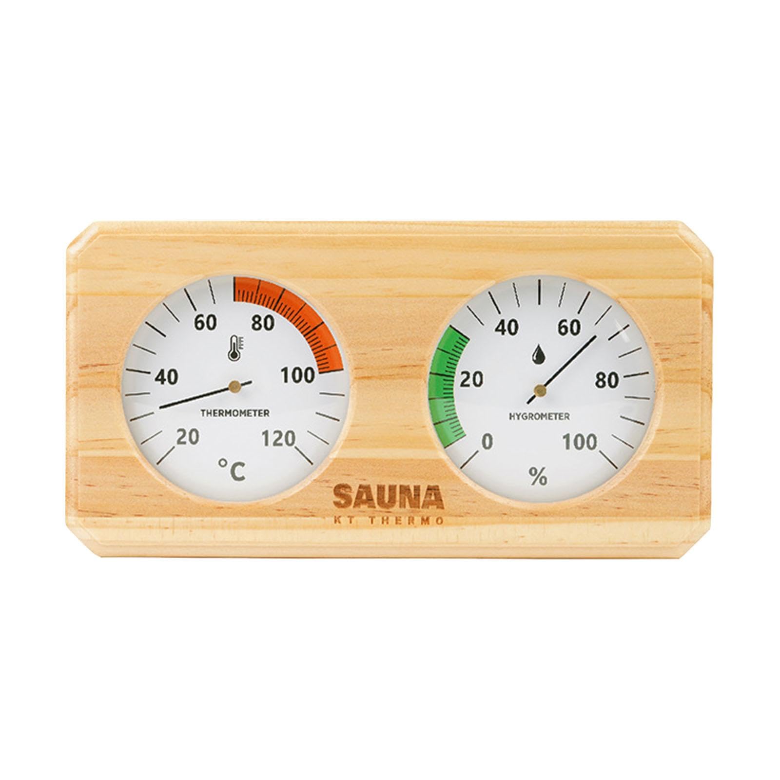 Termometro per Sauna Igrometro Igrotermografo, 0 100 Misurazione di umidità, Temperatura E umidità per, Celsius Orizzontale
