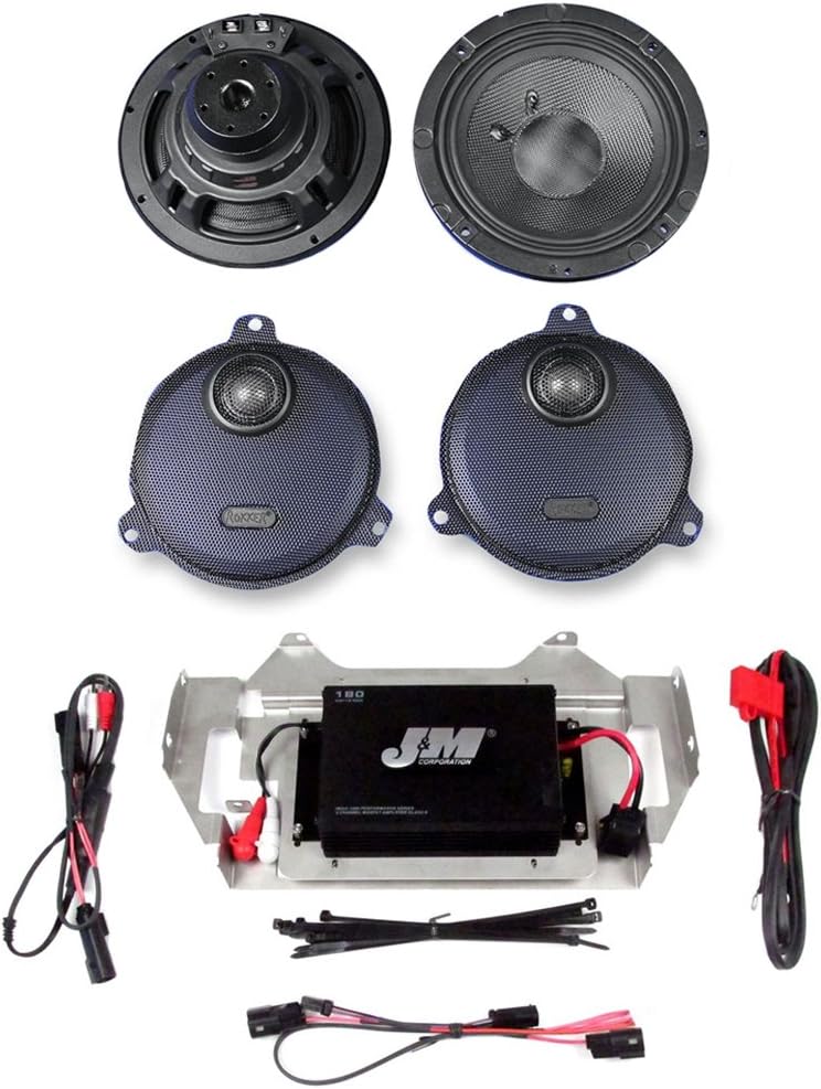 J&M Performance Series 2 Speaker and Amp Kit for 2014 and Newer Harley-Davidson Street Glide and Ultra models - PSXK-180SP2-14SG