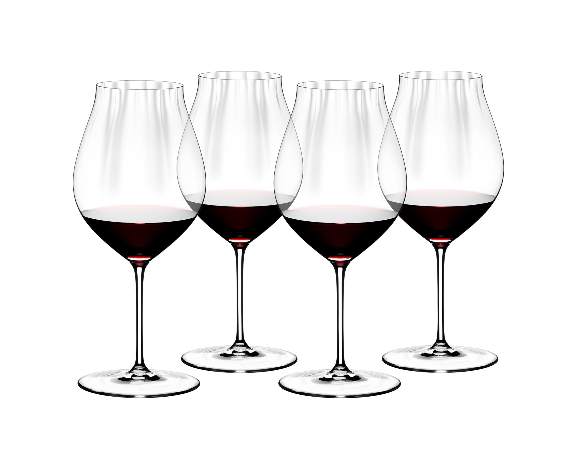 RIEDEL Performance Pinot Calice Vino 83 Cl Set 4 Pz in Vetro Cristallino, Rosso, Nero