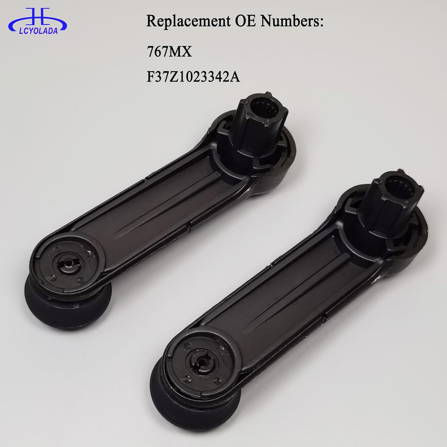 Window Crank Handle for Ford F-150 F-250 F-350 F-450 F-550 Super Duty, E-150, E-250, Ranger & Lincoln Mark LT & Mazda B2300, Replaces 767MX, F37Z1023342A, Textured Black
