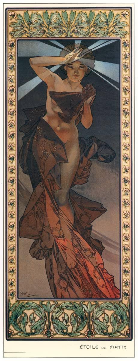 MUCHA 明けの明星 Amazon.co.jp: ミュシャ 『星 - 明けの明星 - 』 リトグラフ 1902年