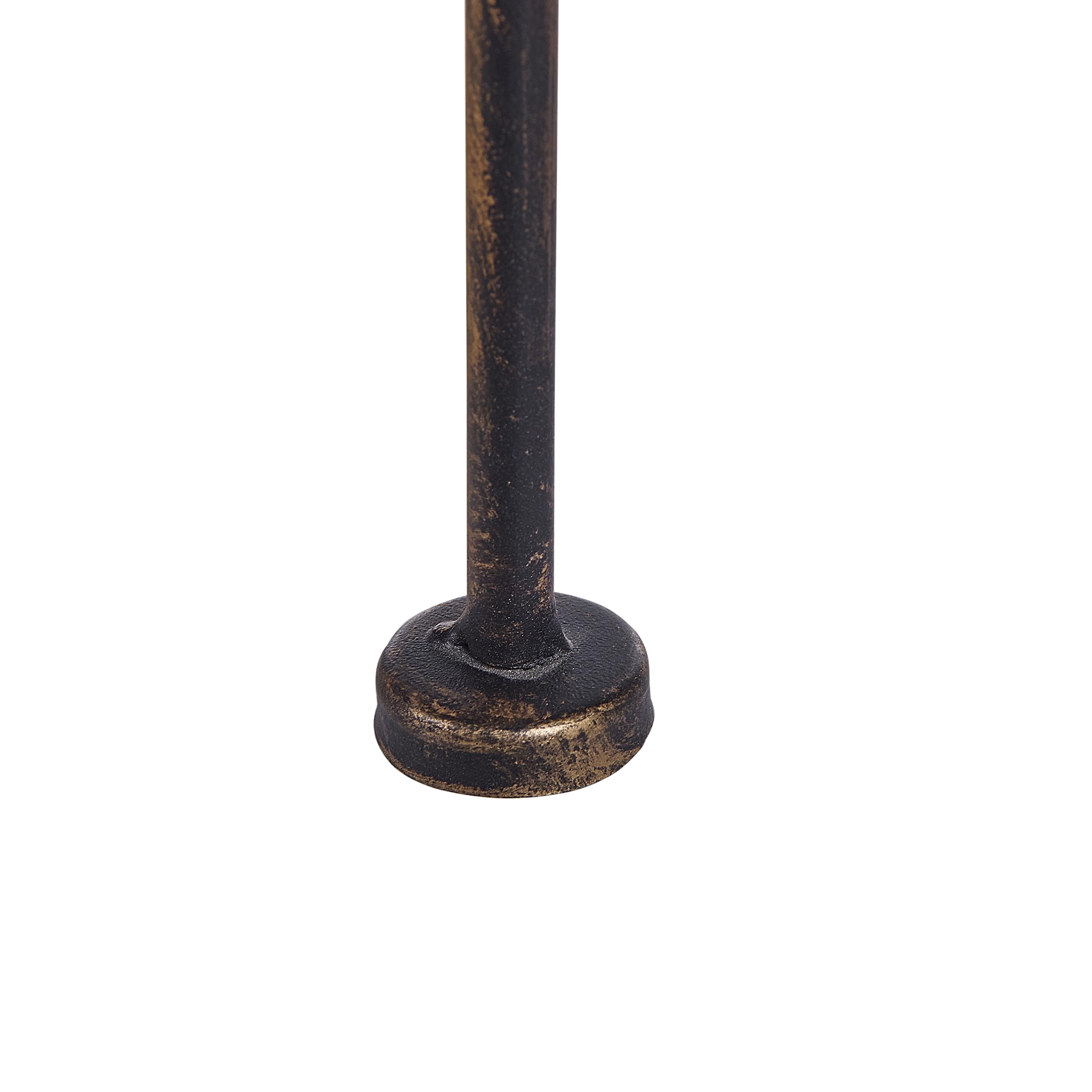 Beliani Gartenregal Metall schwarz/Gold Antik-Optik 4 Ablageflächen klappbar Isernia