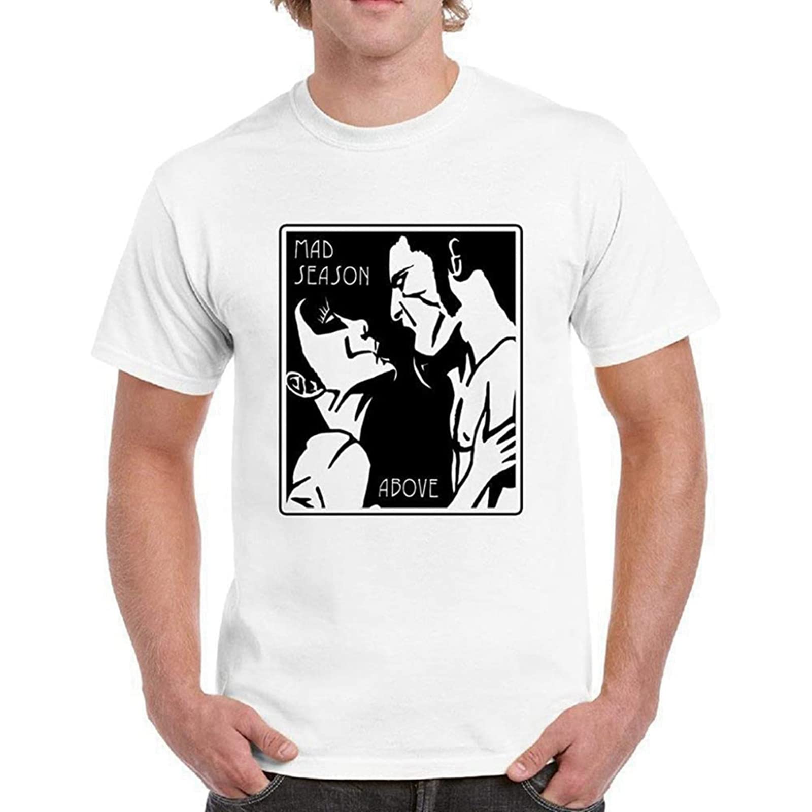 Mad Season Above Mens T-Shirt M Black : Amazon.co.uk: Fashion