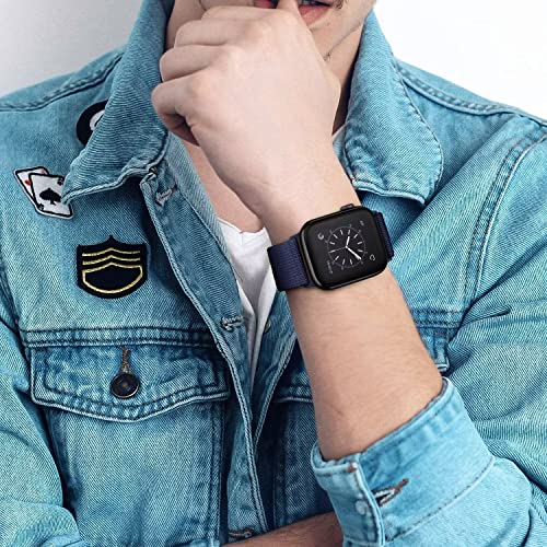 Image of VEMIGON Stretchy Band Compatible with Apple Watch Strap 46mm 45mm 44m 42mm 49mm 41mm 40mm 38mm, Adjustable Nylon Braided Solo Loop for iWatch Series 11 10 9 8 7 6 5 4 3 2 1 SE3 SE2 SE Ultra (No Watch)