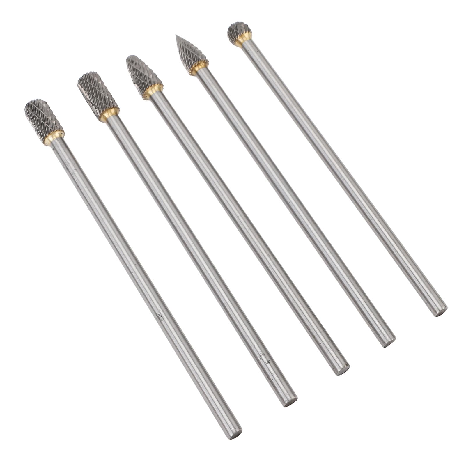 CHICIRIS Wolframstahl-Karbid-Frässtift-Set, 10-teilige Doppelschnitt-Rotationsfeile-Raspel mit 1/8 Schaft, Zum Schleifen von Metall, Holz, Gravieren, Polieren, Schnitzen (6 * 10mm)