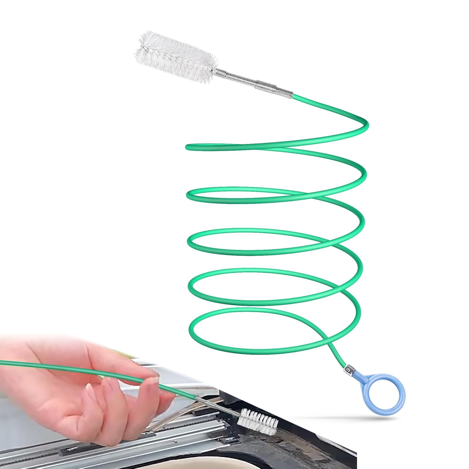 Damwot Sunroof Drain Cleaning Tool, 118 Inch Tube Slim Drain Dredging Tool, Door Pipe Cleaning Brush, Flexible Drain Brush Long Pipe Cleaners for Car Sunroof, Windshield Wiper Drain Hole