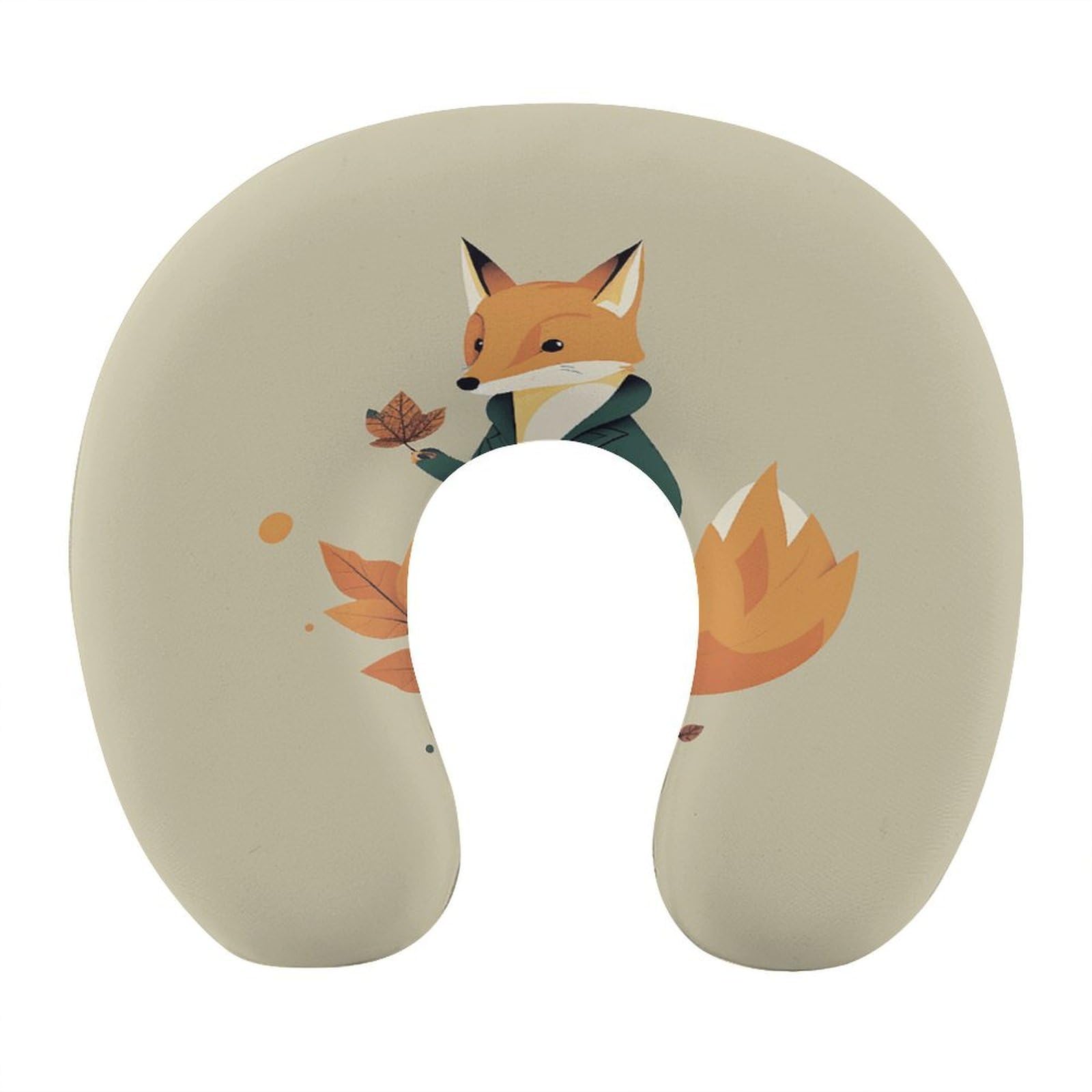 Btcowzrv Style A Cartoon Fox U Shaped Neck Pillow Travel Pillows