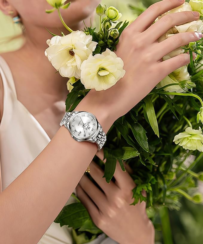 Image of OLEVS Automatic Watches for Women Self Winding Luxury Diamond Ladies Watch
