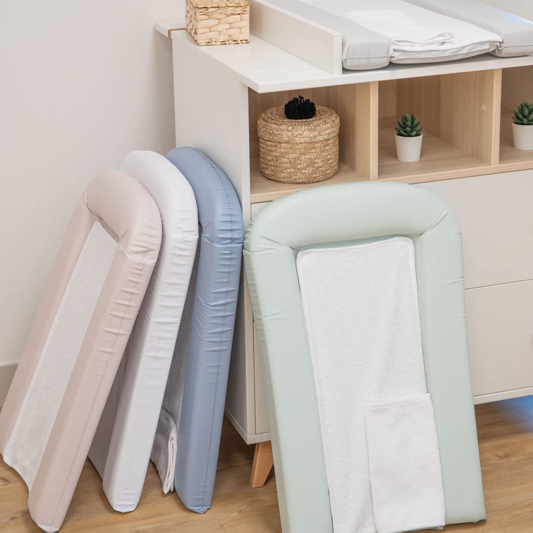 Colchón cambiador de PVC con 2 esponjas mejoradas y cómodas, 42 x 70 cm, nubes