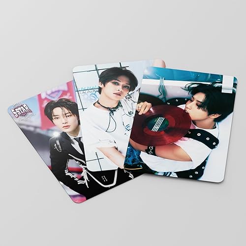 Miniatura 9 de Stray Kids - Tarjeta fotográfica para niños, 55 unidades, diseño de estrella de rock, octavo álbum, tarjeta KPOP Straykids Rock Straykids - Tarjeta