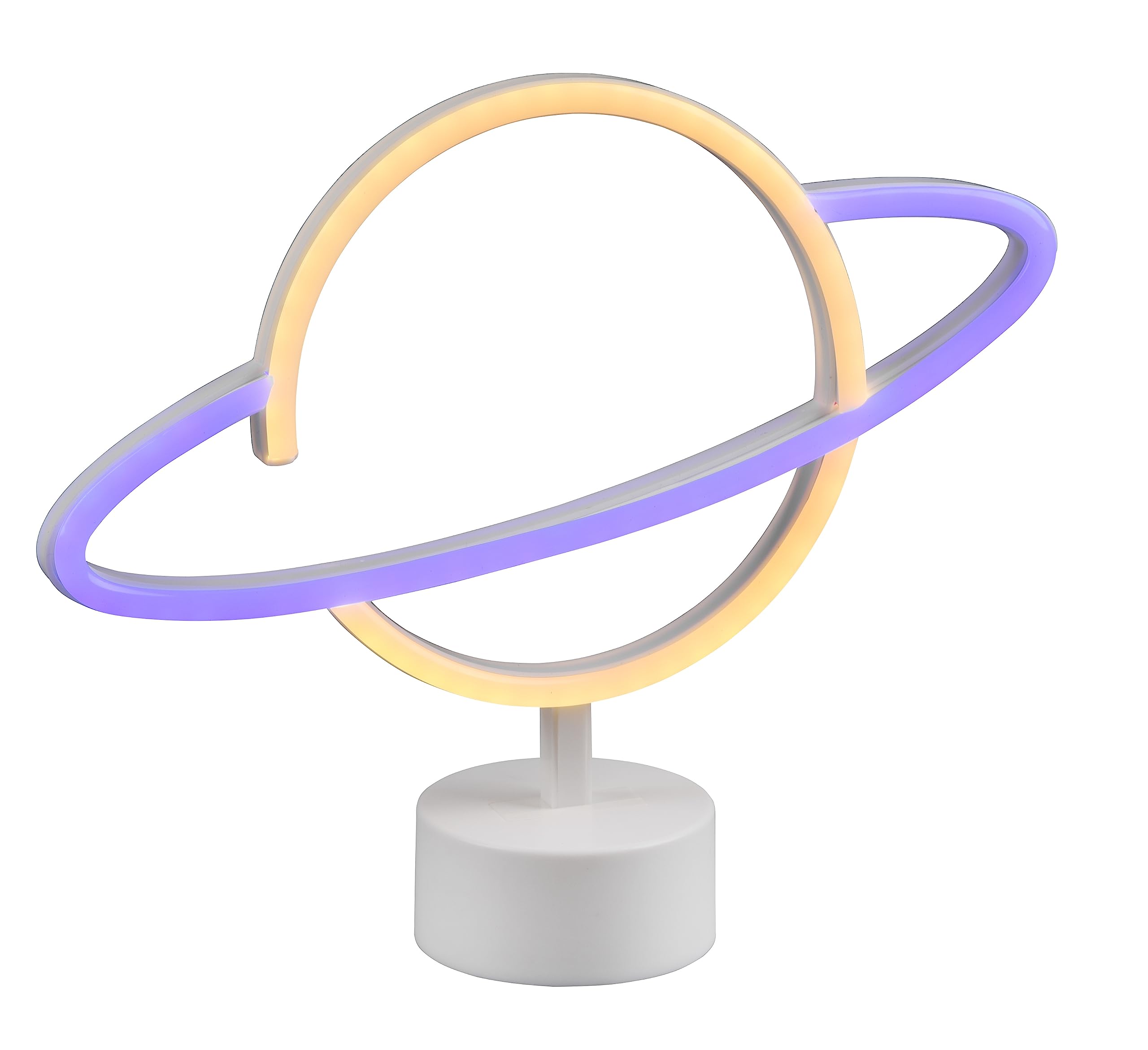 Reality Leuchten LED Tischleuchte Planet R55370101, Kunststoff Weiß, inkl. 1.6 Watt LED