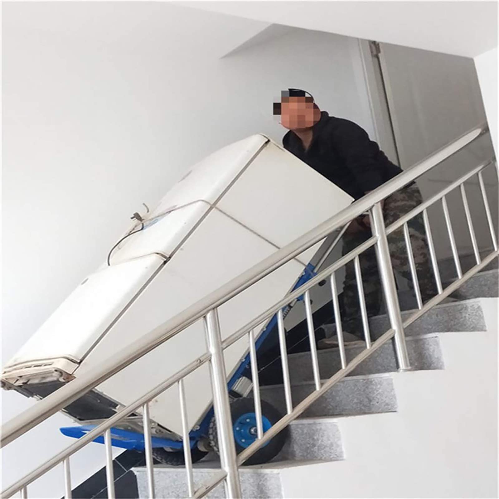 MoRfiL Elektrischer Treppensteiger, 800 W, 36 V, 20 A, Schwerlast-Treppensteiger, 200 Kg Traglast, Bürstenloser Motor, Treppen- Und Abstieg Möglich, Einstellbare Geschwindigkeit