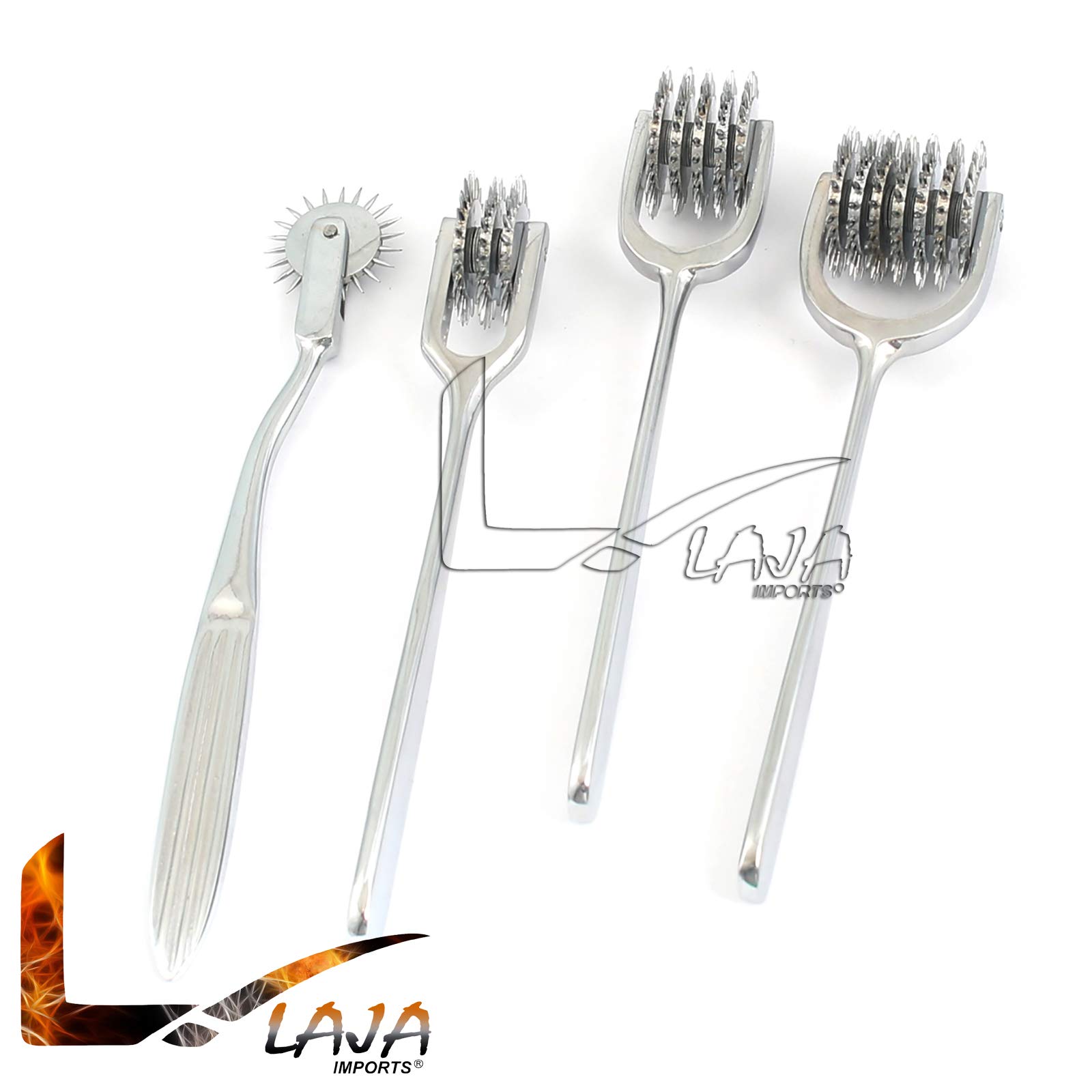 Laja Imports 4 Pcs Set Diagnostic Neurologic Wartenberg Sensory Testing Pinwheel Stimulator for Educational Use