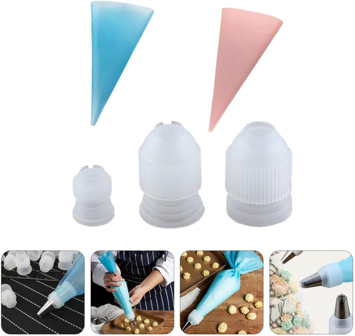 5pcs Cake Decorating Kit Icing Piping Bags Set with Comfortable Grip and Easy to Operate Eva and Pp Material for Home Baking and Professional Bakery