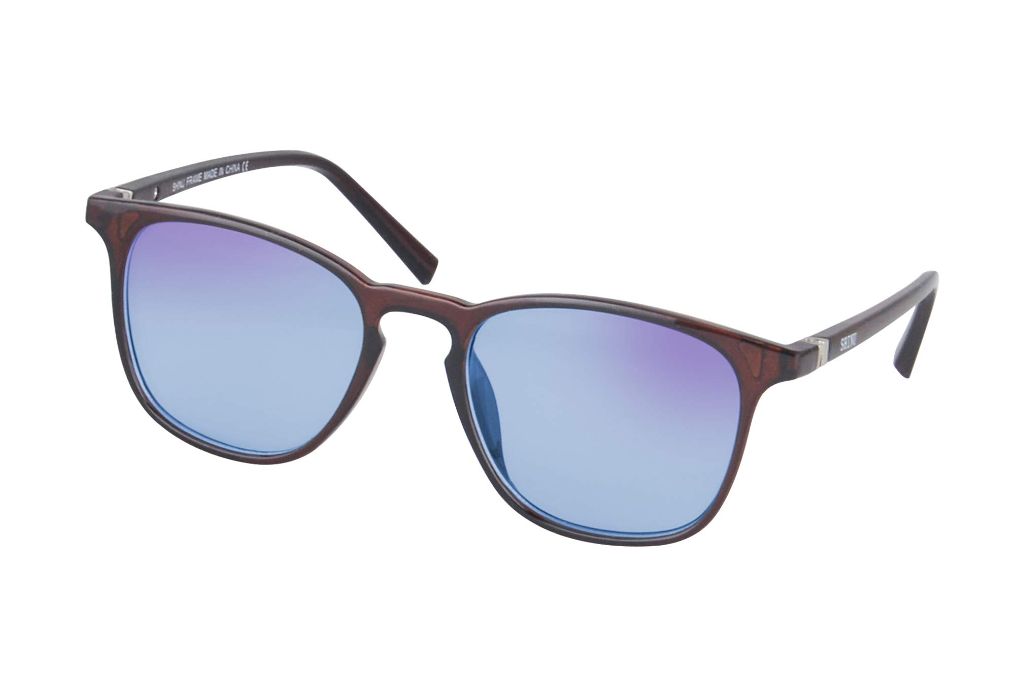 SHINU Colorblindness Glasses for Men Can's See Color Blindness Reading Glasses-RCBSH075(C4,0)