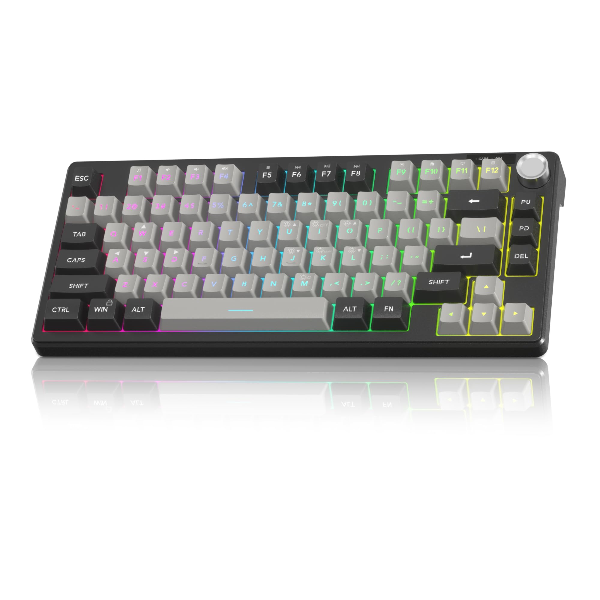 MageGee Mini 60% Gaming Keyboard, RGB Backlit 75 Key Ultra-Compact Keyboard, TS75 Ergonomic Waterproof Mechanical Feeling Office Computer Keyboards for PC, MAC, PS4, Xbox ONE Gamer