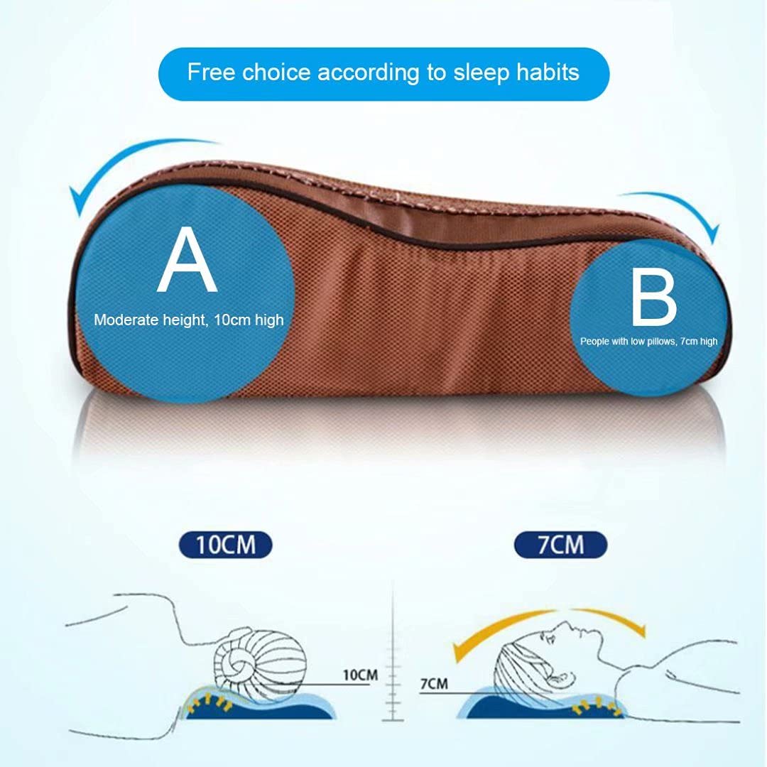 Cuscino Cervicale Memory Foam Con Federa In Rattan - Antirussamento E Supporto Collo