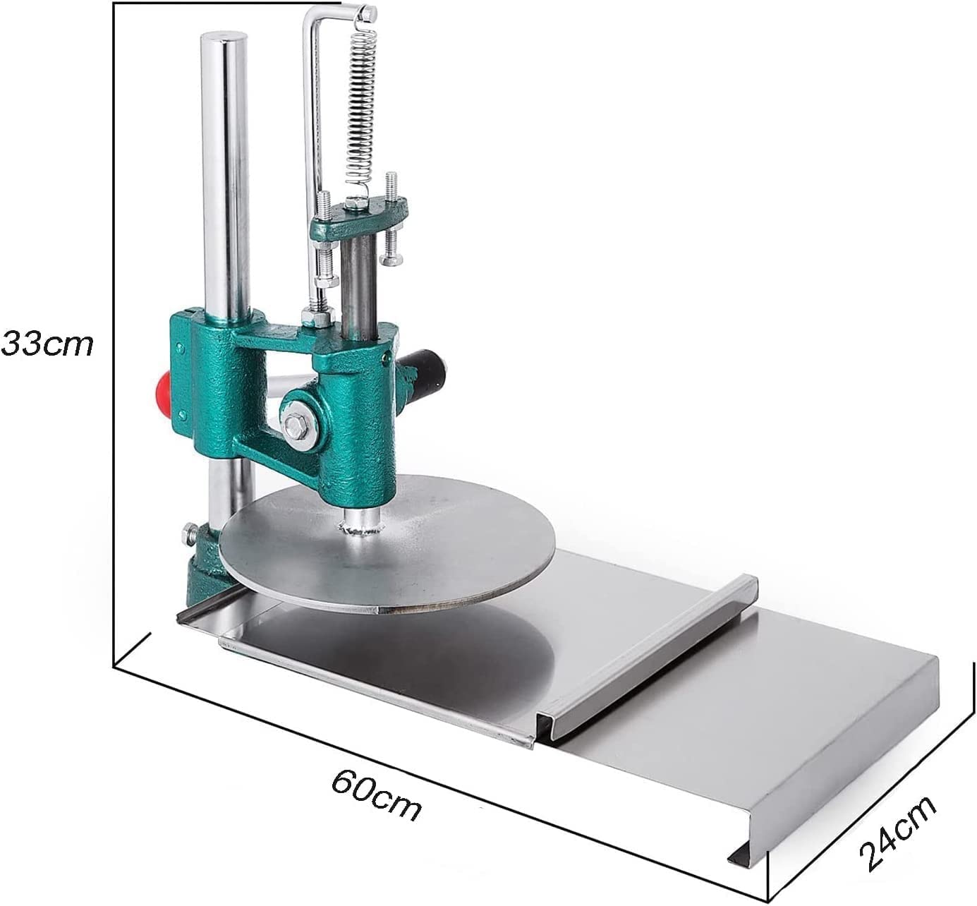 Pizzaiolo, Pressa Manuale per Pasticceria in Acciaio Inossidabile, Pressa per Pasta per Pizza con Base in Ghisa, per Uso Commerciale O Familiare (Colore : 18Cm) (16Cm)