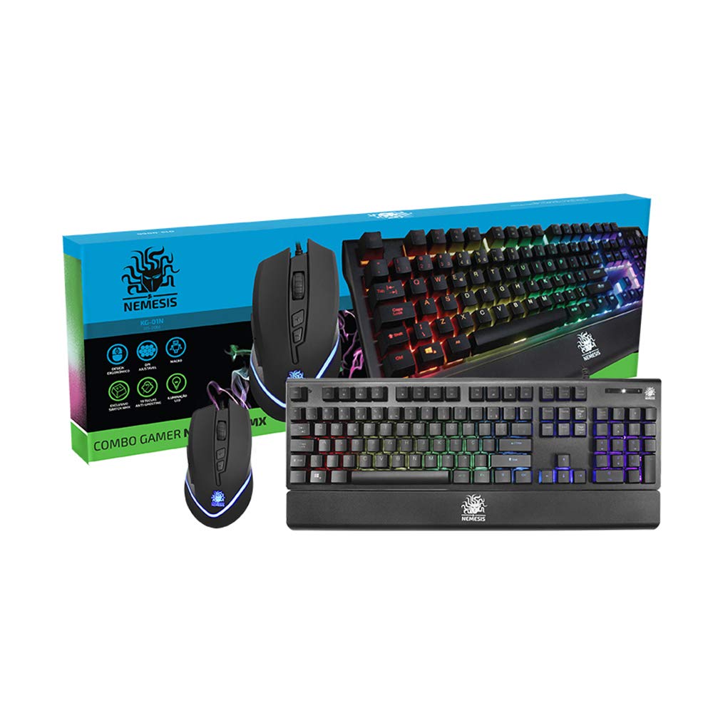 noam　メック5個セット Combo Gamer Nemesis Nmx Teclado Mecânico e Mouse Macro, 5+