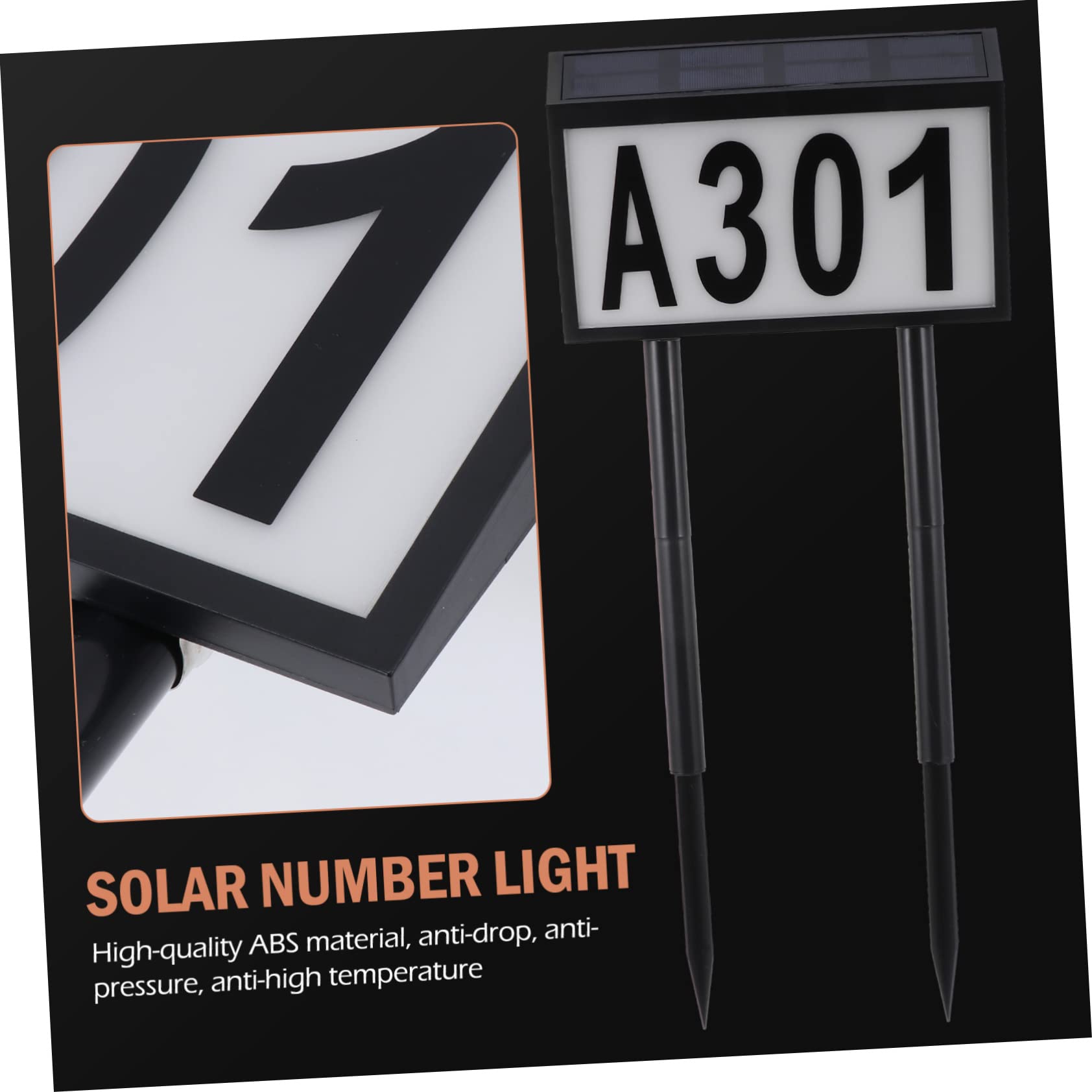 Solar Zahlenlampe 2w 2v 10 LED 1 Satz, zur Bodeneinsteckung