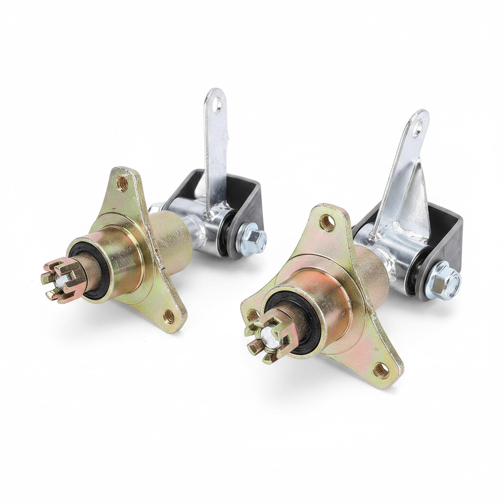 Eje de dirección delantera SustVita Go Kart, 1 par con 3 bujes de perno, nudillos de dirección ATV de montaje de 78mm para rueda de 6 pulgadas, Quad Bike