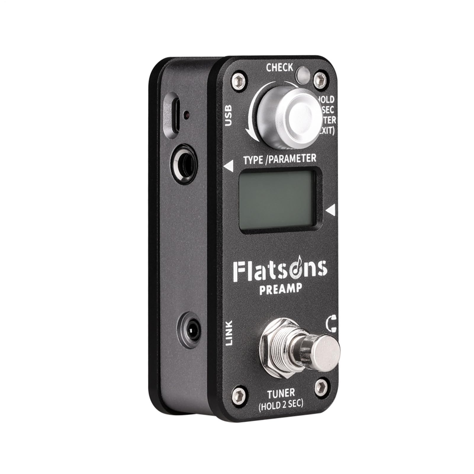 Pedali per chitarra Distortion - Pedale compressore | Lega di alluminio | Distortionn Peddal, ricarica USB per Reverb Hall Spring Room | Pedale analogico per chitarra con indicatore LED