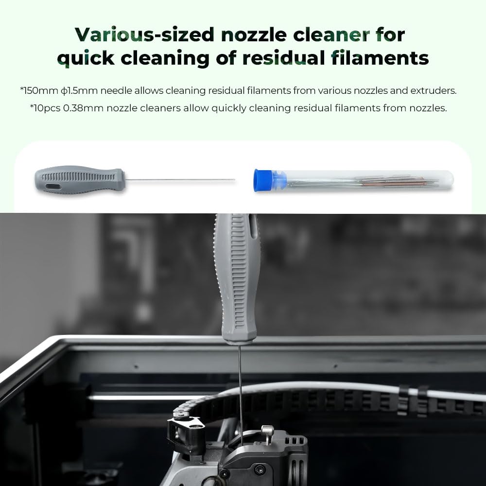 Creality Juego de herramientas para impresora 3D de 74 piezas, kit de herramientas para colocar, quitar y cortar filamentos, accesorios de impresión 3D para todas las impresoras FDM, limpieza y