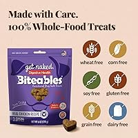 Vista 3 de Get Naked Biteables - Golosinas suaves para perros de salud digestiva, bolsa de 6 onzas