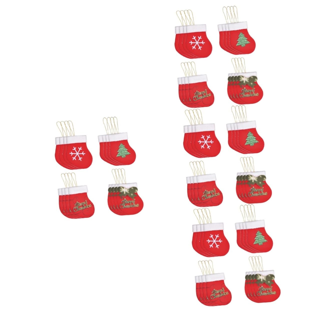 LABRIMP 64 Pz Ciondolo Natalizio Fai da Te di Natale Calza appesa per Le Vacanze Decorazioni Natalizie scrivania Pendenti Natalizi Il Forniture Natalizie addobbi Natalizi