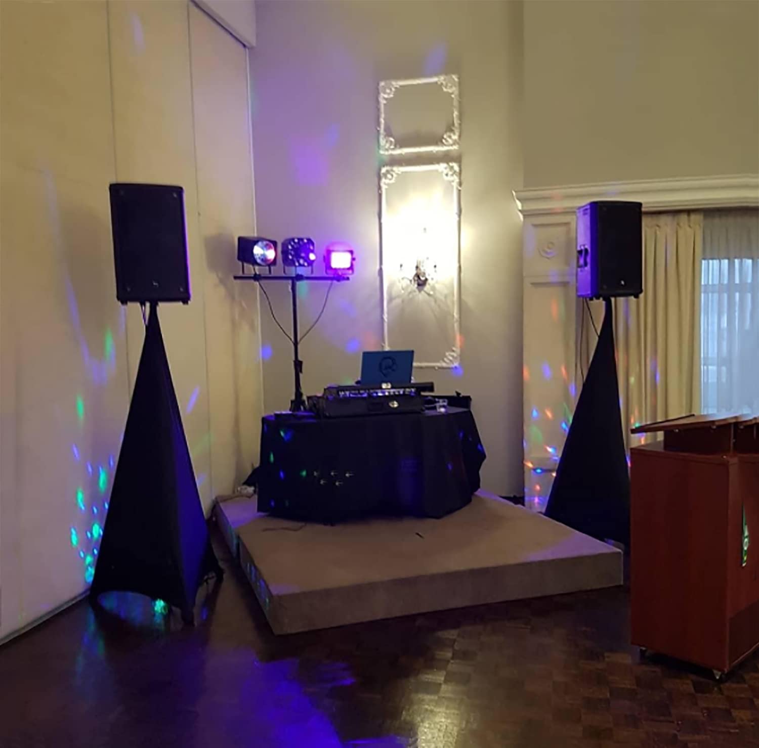 2PCS Copertura universale per altoparlante Copertura per treppiede per illuminazione Scrim DJ Speaker Light Stand Copertura per gonna Stretch Lycra Spandex,per matrimoni, banchetti eventi