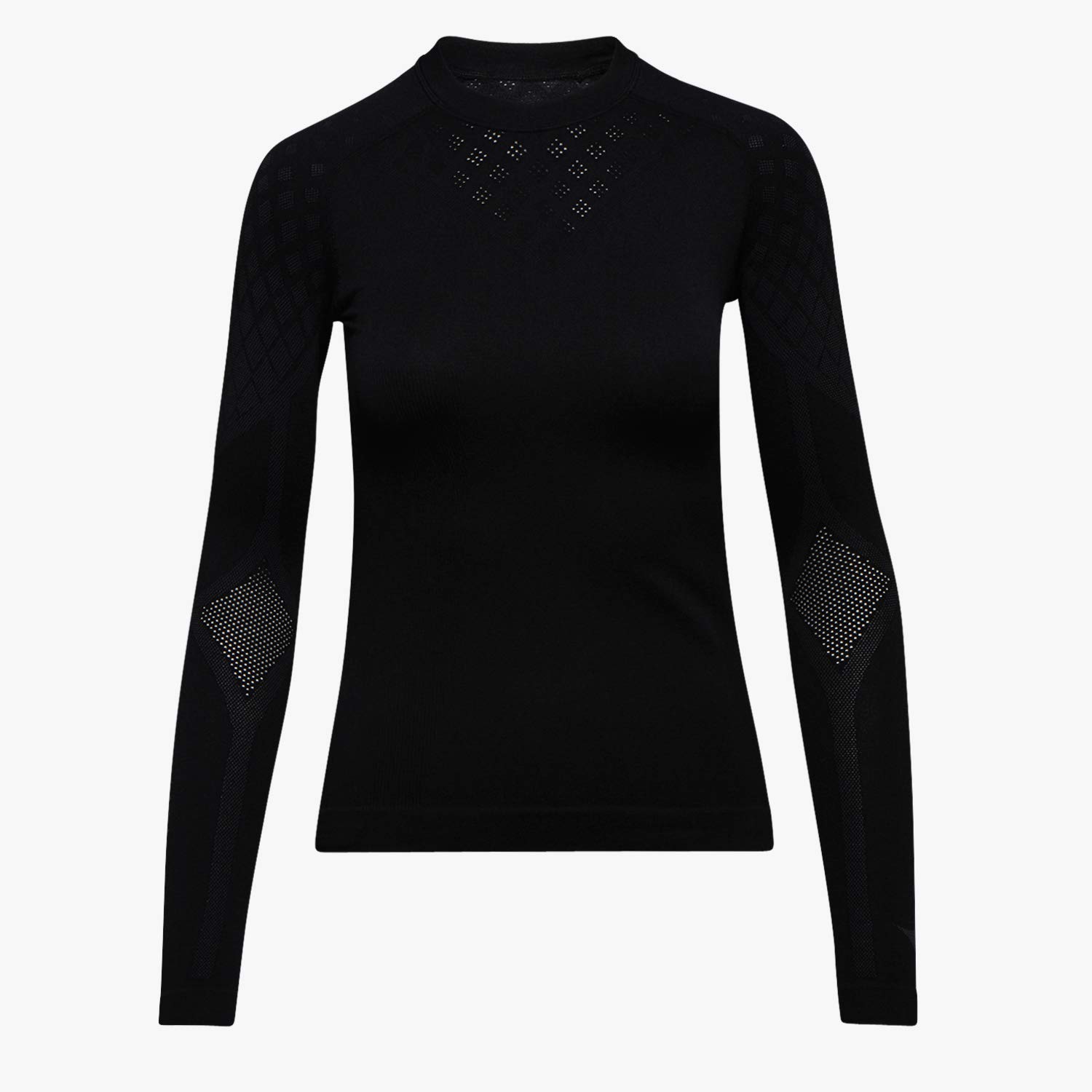 Diadora Maglia Intima Termica da Donna Hidden Power LS T-Shirt Act W (S/M, Black)