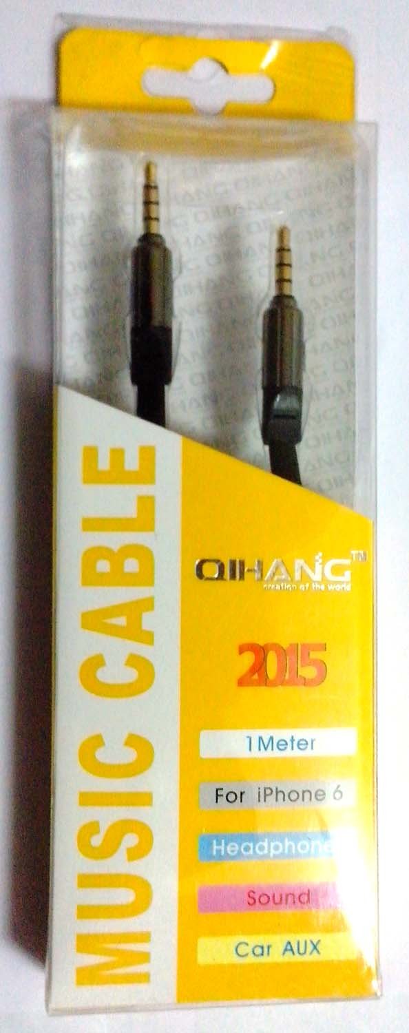 YASH VISION - 4 Pole TRRS - Black Color - 1.2 Meters / 4 Feet - 3.5mm Male Male - EP Stereo AUX Cable Auxiliary Audio