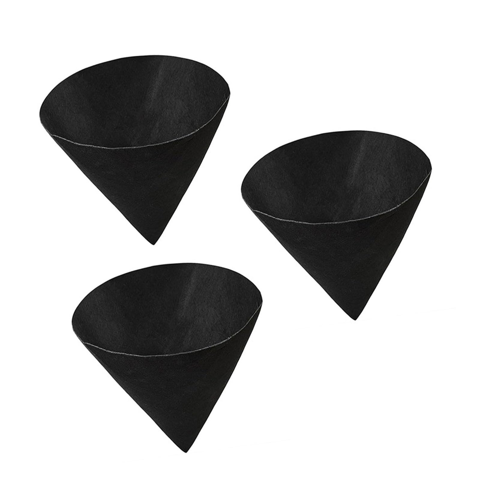 Shurhome 3Pcs / set Cone Shaped Planter Basket Liners Felt Replacement Inserts Growing Pad Waterproof Planting Accessories Cone Shaped Felt Pots Liners Outdoor