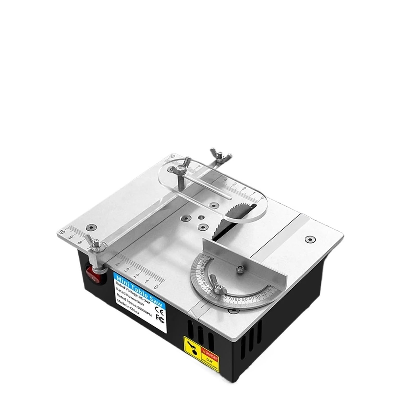 96 W 24 V Mini wielofunkcyjna piła stołowa Elektryczne piły stołowe Stołowe tokarki do obróbki drewna Maszyna cięcia DIY Narzędzie 63 mm Ostrze do użytku DIY