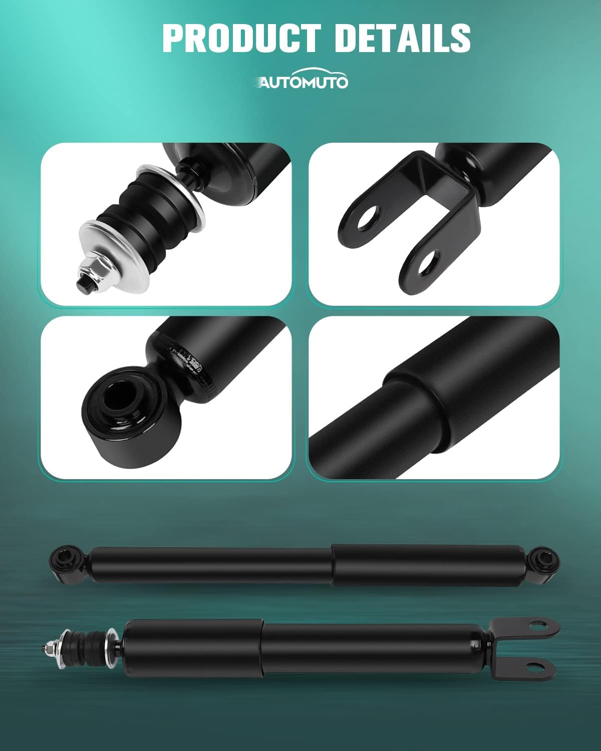 4x Struts AUTOMUTO Shock Absorbers Fits 1994-2001 for Dodge for Ram 1500,1994-2002 for Dodge for Ram 2500,1994-2002 for Dodge for Ram 3500 with 344372 344365 Auto Shocks - Front Rear