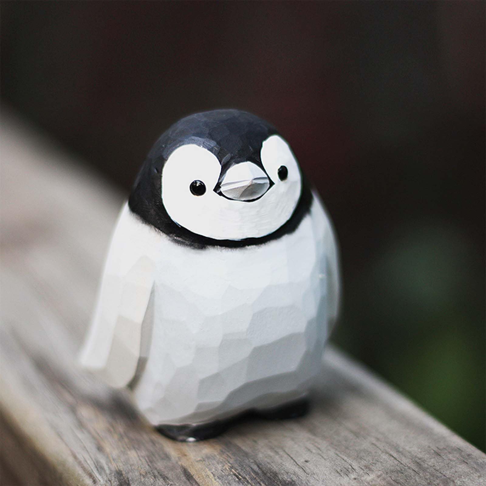 Amazon.co.jp: ペンギン 鳥の置物 木彫り インテリア雑貨 鳥 置物