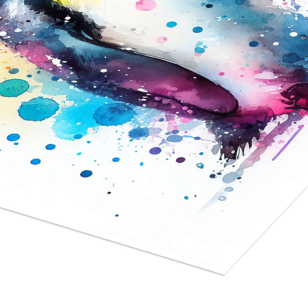 Penguin in watercolour Plakat