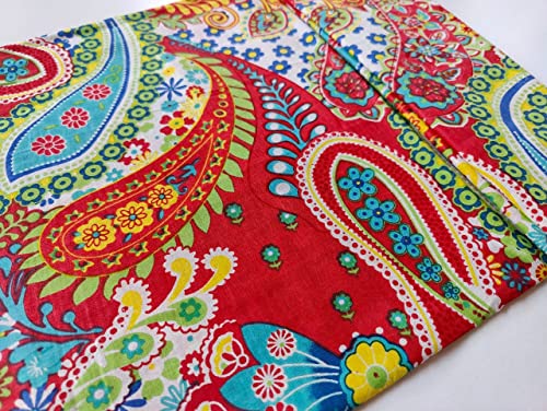 Image of Floral Printed Cotton Fabric Cloth Hand Block Print Fabric Women Material Running Jaipuri Hand Block Printed Women Dress Material Kurtis Natural 44 inch Inches Width 2.5 Meter (Pattern 26)