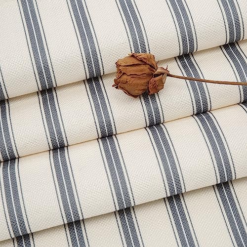 Sunbox Cordless Roman Shades Window Blinds, Vertical Stripe Custom Blackout Fabric Roman Shades For Windows，French Door, Kitchen, Mystic Grey Stripe #TOP3
