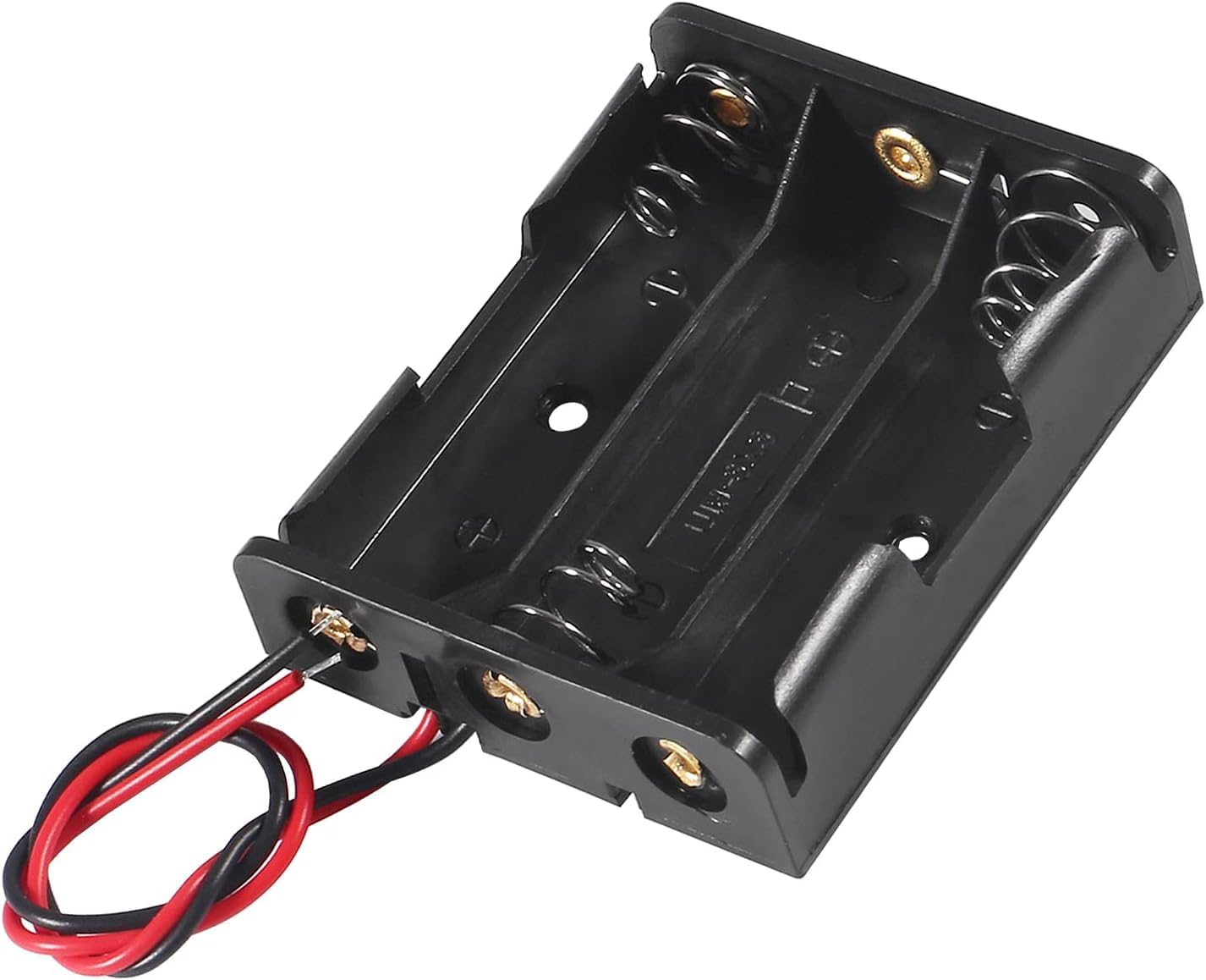 GTIWUNG 12 sztuk uchwytów na baterie 3 AA, obudowa z tworzywa sztucznego, do 3 x 1,5 V AA uchwyt 4,5 V z kablem przyłączeniowym, 3 gniazda + 3 sztuki pudełka do przechowywania, przezroczyste