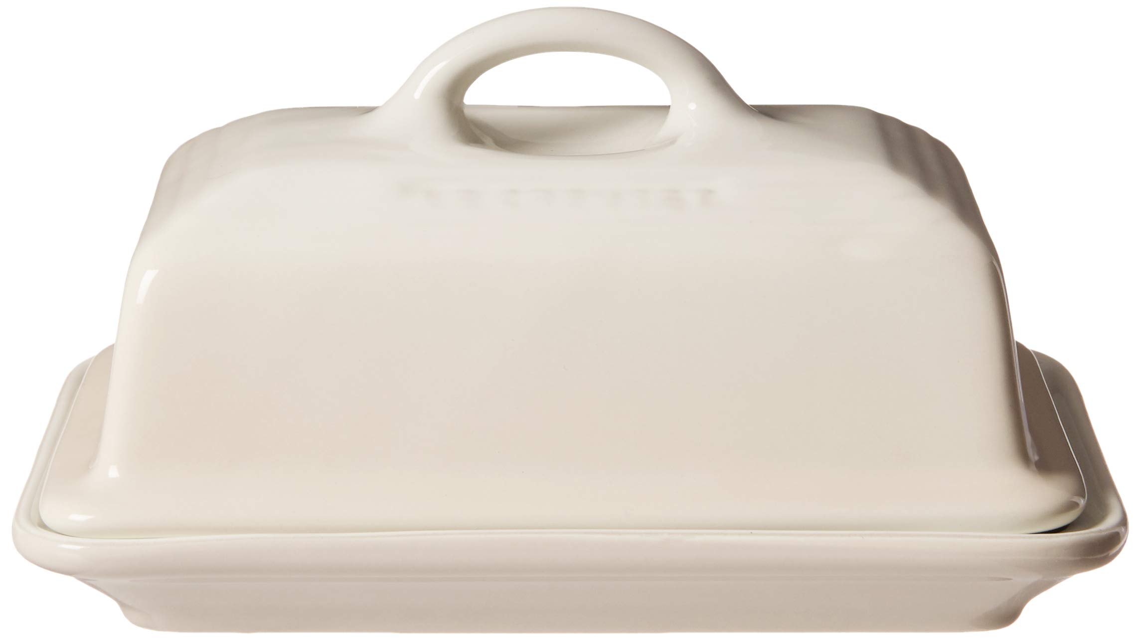 LE CREUSET Steinzeug Butterdose, 900 g, 17 x 12.5 x 9 cm, Meringue