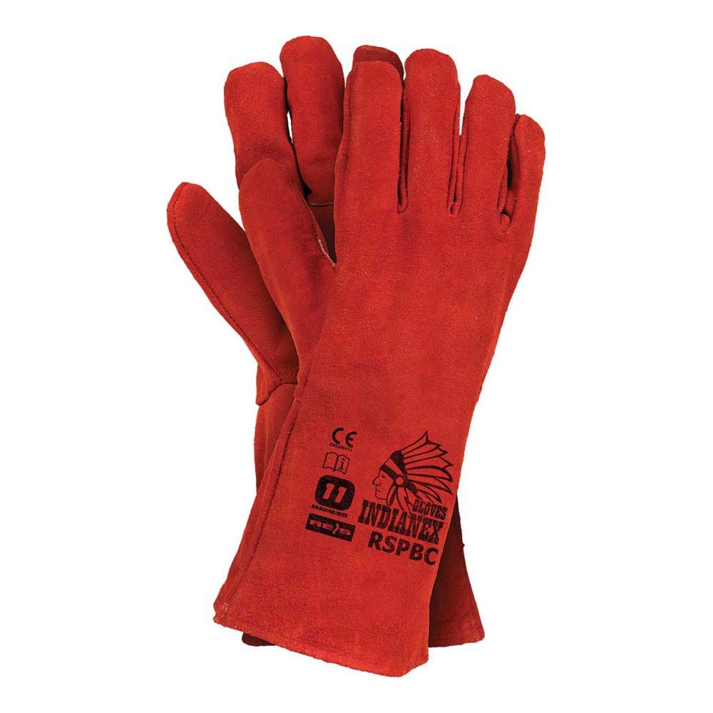 REIS Schweißerhandschuhe aus Rindsleder Schweißhandschuhe aus Rindsleder, Größe 11, Länge 35 cm