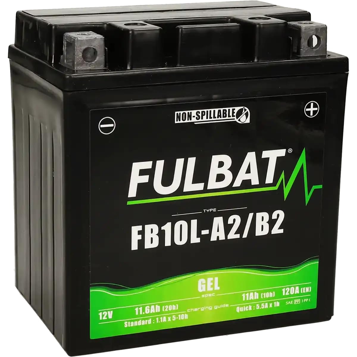 Fulbat - Batterie moto FULBAT FB10L-A2/B2 GEL / YB10L-A2/B2 SLA Etanche 11,6AH 120 AMPS