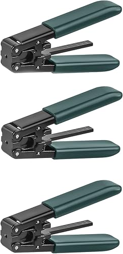 Pelacables de descenso de fibra óptica de 3 piezas para cables de caída FTTH de 0.122 in x 0.079 in, alicates para cable óptico aislado de goma