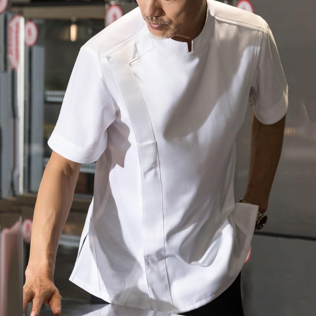 Unisex Chef Coat Cooking Chef Uniform for Men Women Chef Jacket Restaurant Kitchen Workwear Breathable Shirts