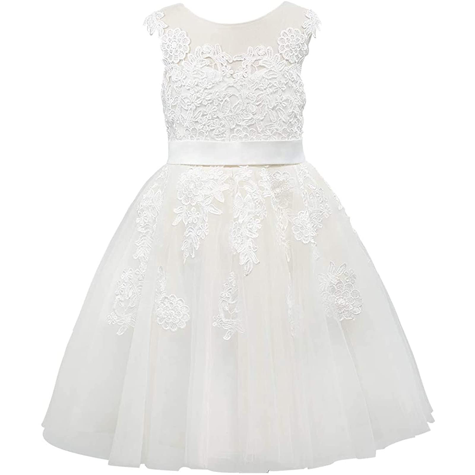 Vestido de tul para niños, vestido de niña, vestido de dama de honor, vestido de boda, vestido de encaje para niñas