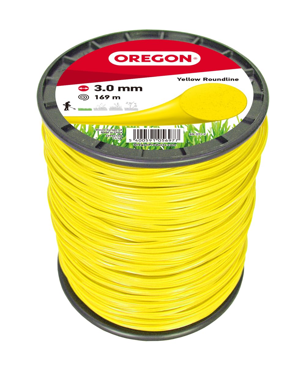 OREGON - Fil de Coupe Rond en Nylon pour Coupe-Bordures et Débrousailleuses, Qualité Professionnelle & Visière en Maille d'Acier & Protège-Oreilles Réglable, Protection du Visage, du Front