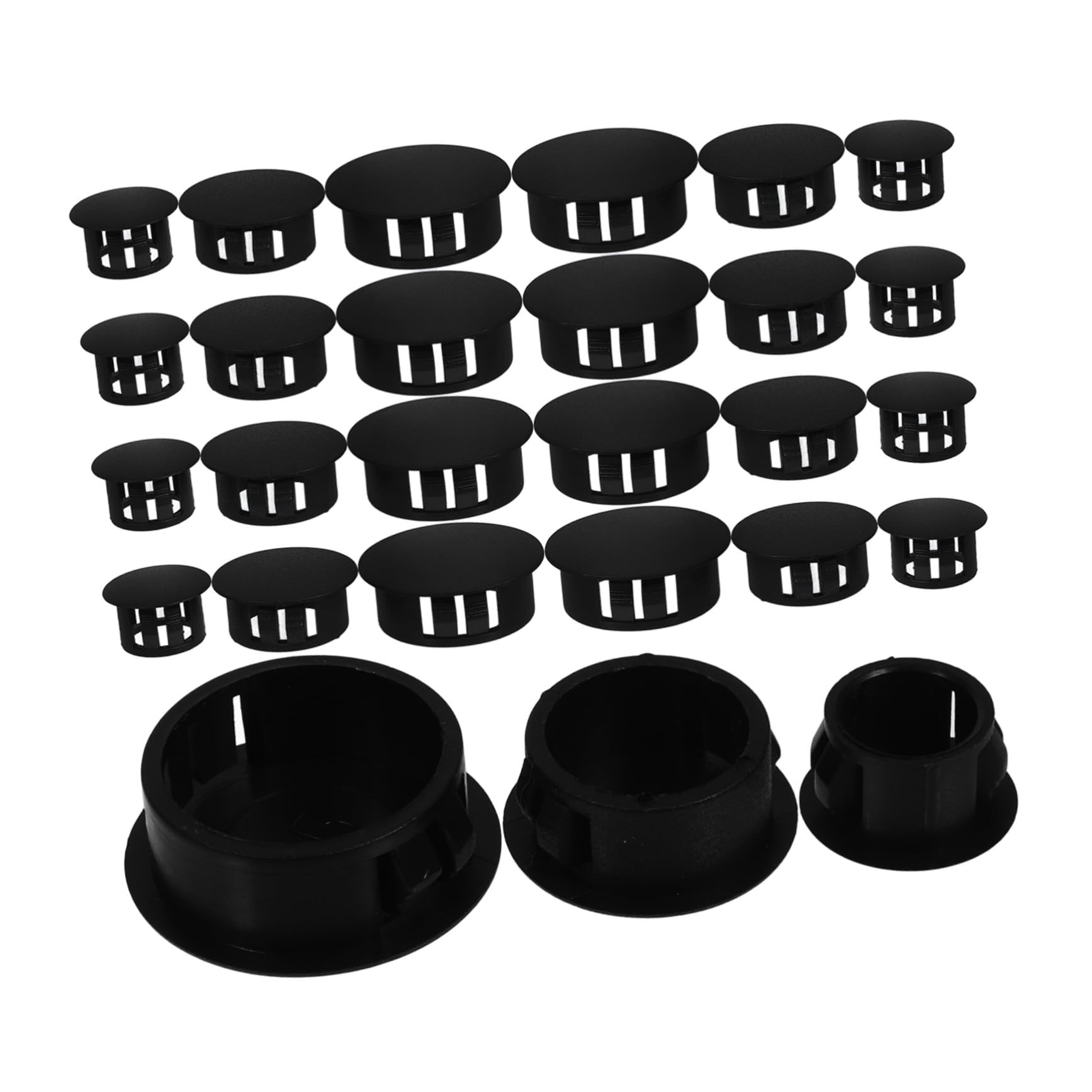 90pièces Bouchons de Trou Meuble Plastique Ronds pour Embouts de Meubles Bouchons pour Ouverts