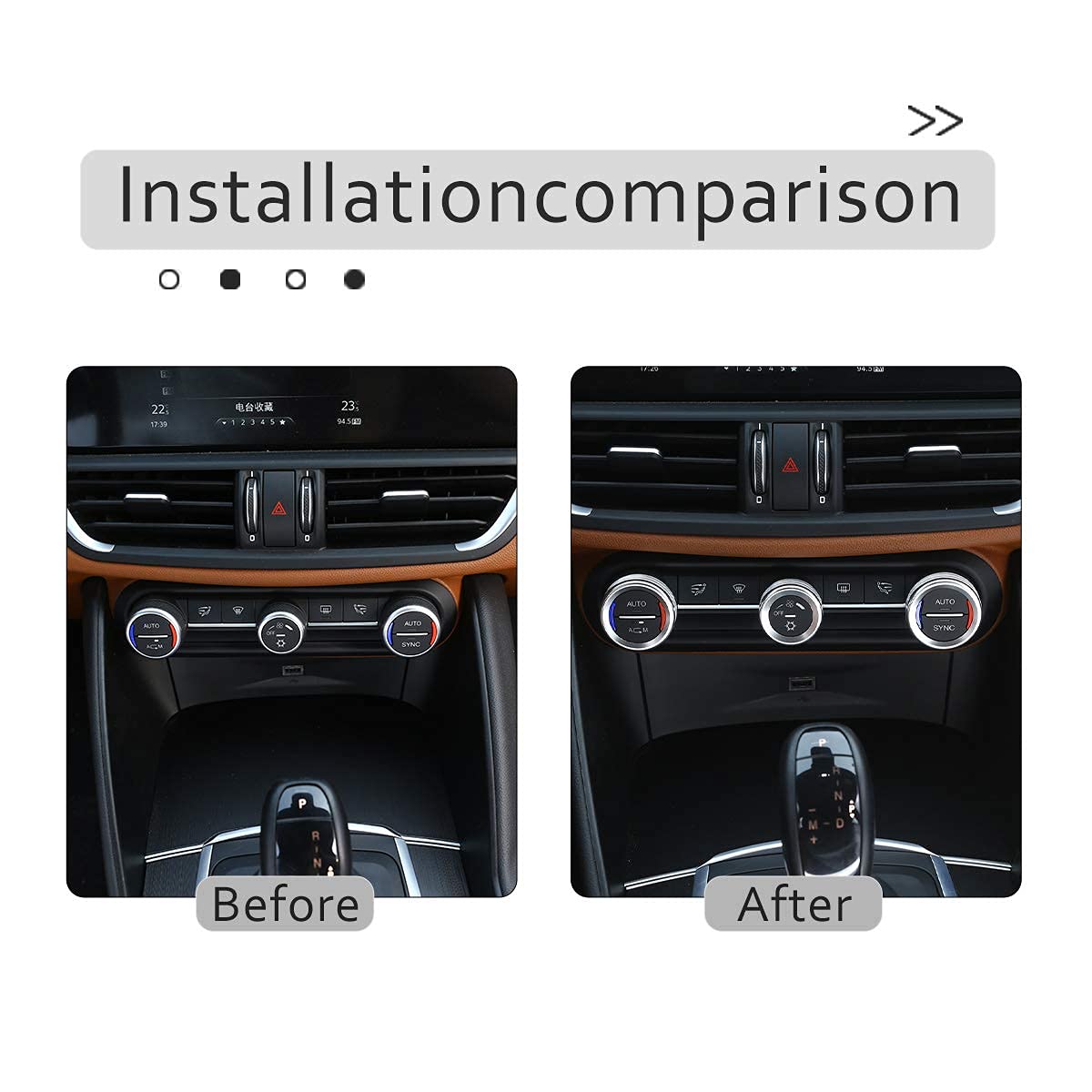 Rivestimento Pannello Condizionatore Per Alfa Romeo Stelvio/Giulia - Decorazione Interni Auto 2016-2018 - Foto 5