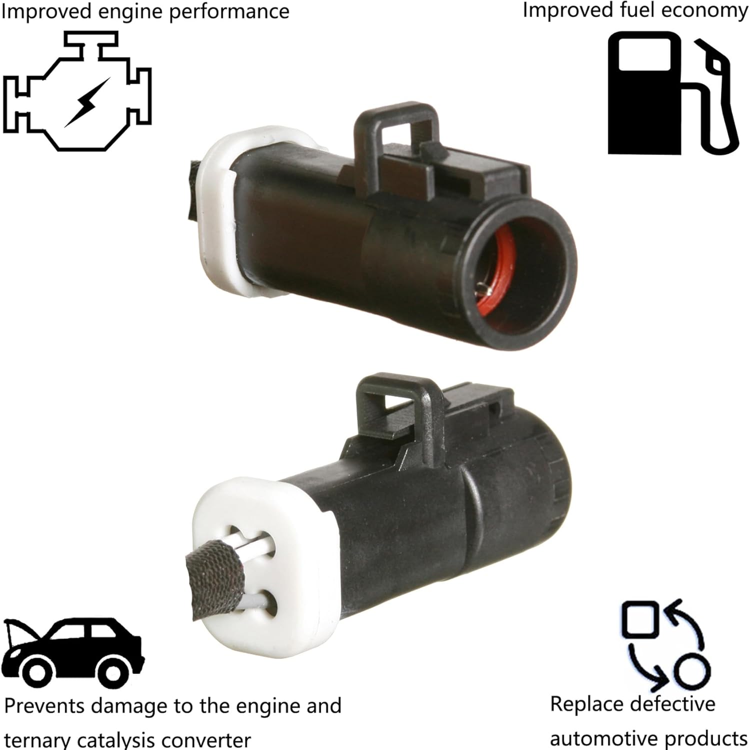 4 Wire Front Upstream Oxygen Sensor Replacement for Ford Crown Victoria,Escape,Expedition,Explorer,Mustang,Taurus,Thunderbird,Replaces#234-4046 75-1651 ES20064 DY834 SG1802